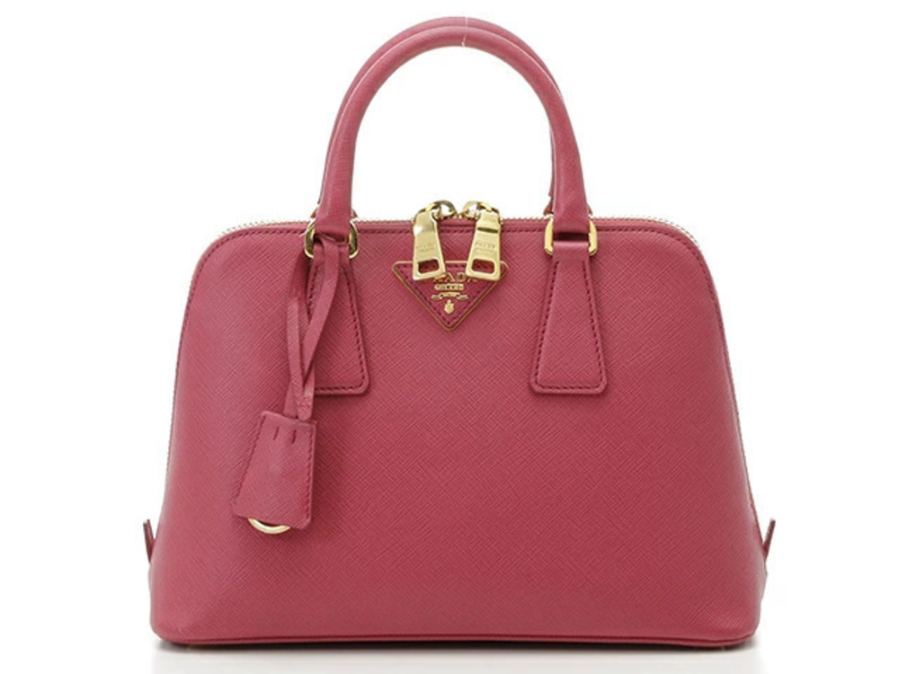 Prada shoulder bag pink Saffiano leather